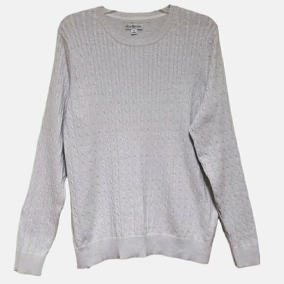 Kim Rogers Silver Sparkeling Sweater - Picture 1 of 7